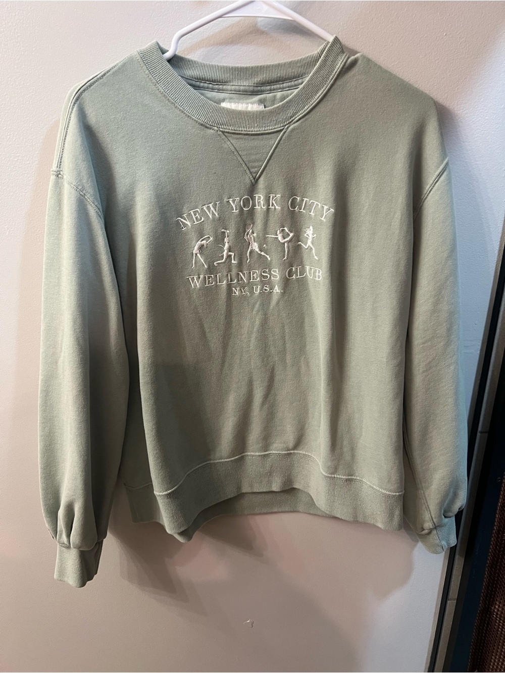 Abercrombie & Fitch Light Sage Green Crewneck Sweatshirt